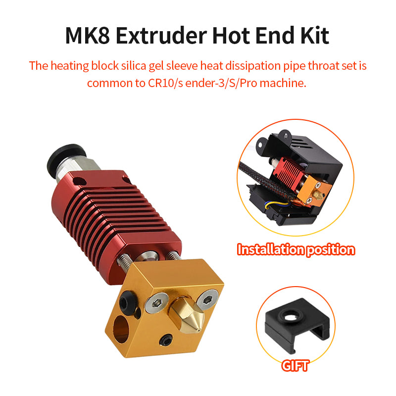 1 PCS MK8 Extruder Hotend with 0.4MM