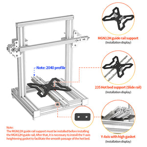 Ender3/V2 Pro HotBed Support Plate Kit For MGN12H Linear Rail