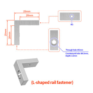 3D Printer Parts X/Y Axis Upgrade Kit Linear Rails Fixed Fittings L Type